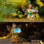 Solar Garden Statue Light 9.45", Yard Decor