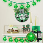 33ft Green Outdoor Edison String Lights, Weatherproof