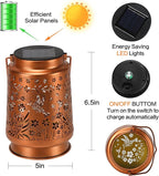Hummingbird Solar Hanging Lanterns, Rustic Outdoor Decor