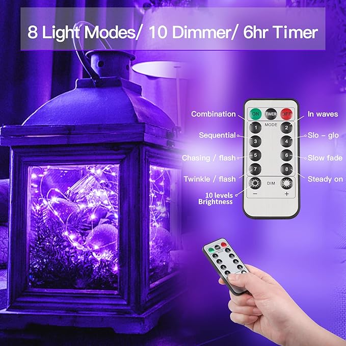 200 LED Christmas Twinkle Lights, 66ft Waterproof for Patio