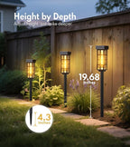 Solar Walkway Path Lights 8-Pack, IP65 Waterproof