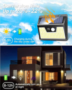 5-Pack Multi-Color Solar Wall Lights, Warm White LED