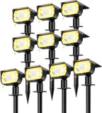 10-Pack Solar Motion Sensor Spotlights, Garden Lights
