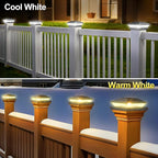 24-Pack Cool White Solar Yard Post Lights, Outdoor LED Caps