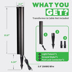 Black Solar Pathway Lights 6-Pack, Garden LED