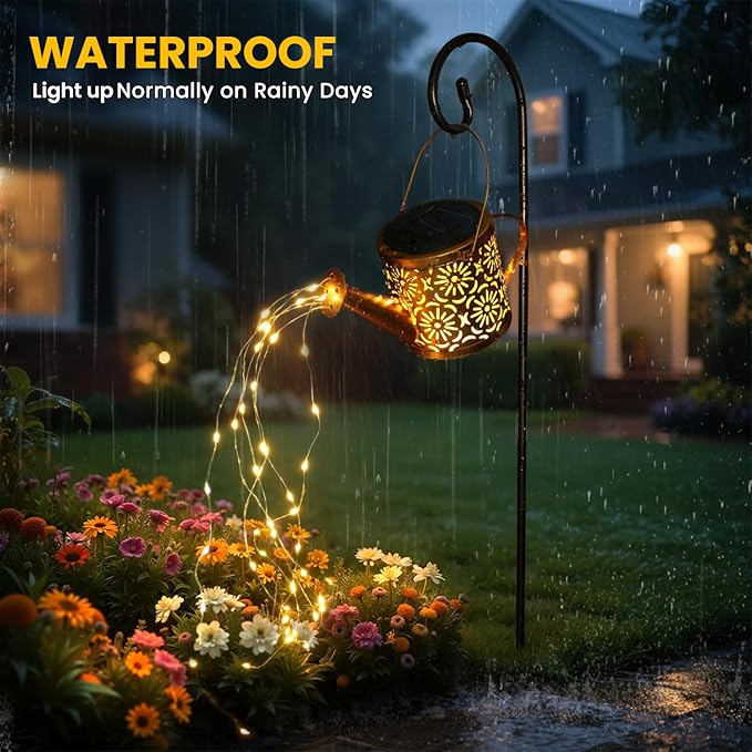Solar Metal Garden Light, Waterproof Yard Decor