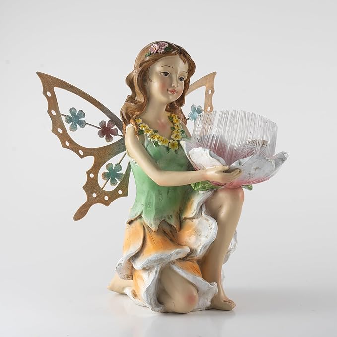 Solar Garden Statue Light 9.45", Yard Decor