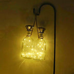 10-Pack Solar Wine Bottle Cork Lights, 20 LED Fairy