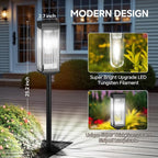 6-Pack Solar Pathway Lights, Waterproof LED Yard Lights
