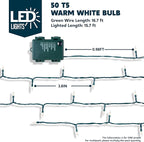 Battery Christmas Lights, 31.4ft Warm White Twinkle