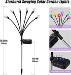 4-Pack RGB Solar Path Lights, Outdoor Yard LED