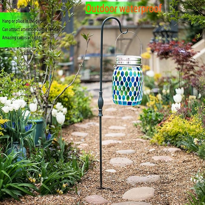 Mosaic Lights Solar Outdoor Hanging Lanterns, Garden Decor Christmas Gifts for Women Mom Grandma Halloween Decor Lights, Outdoor Waterproof Lights, Garden,Patio,Pathway & Yard Décor