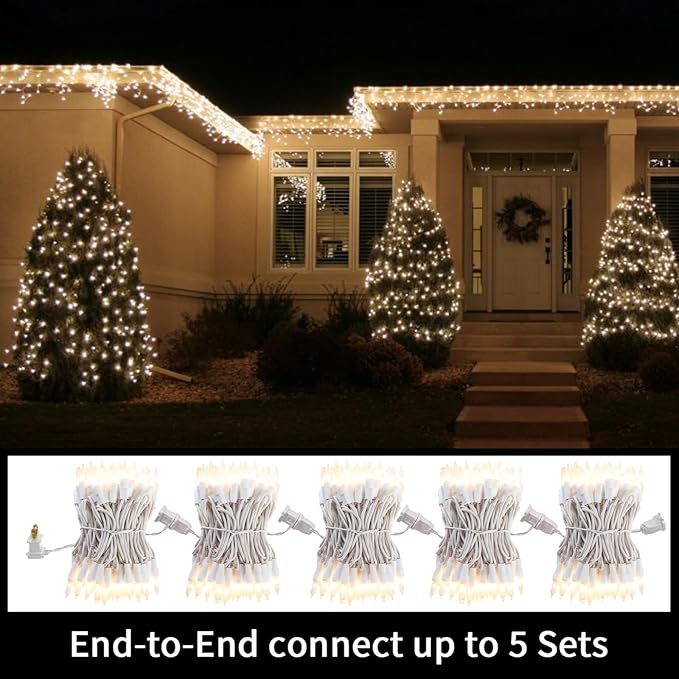 Christmas Twinkle Lights, 21ft Waterproof for Backyard