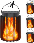 4-Pack Elegant Garden Solar Lanterns for Outdoor, Waterproof LED