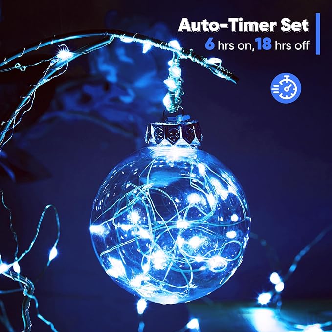 Christmas Twinkle Lights, 8ft Waterproof for Yard