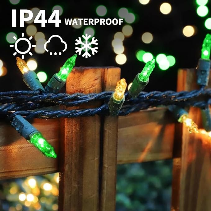 Christmas String Lights, 6ft Waterproof Twinkle Lights