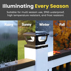 Solar Fence Lights, Warm White Waterproof LED