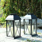 Solar Hanging Lanterns 2-Pack, Backyard Hanging LED Decor