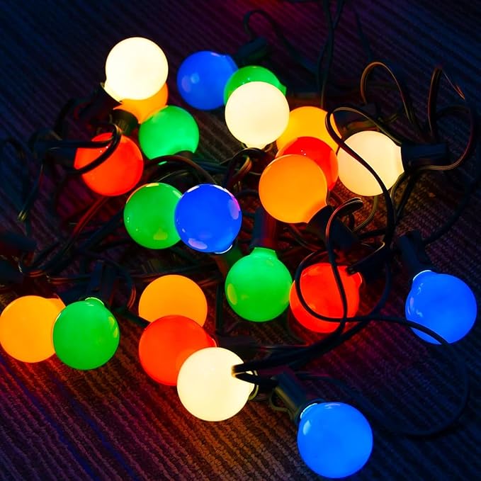 25ft Christmas LED String Lights, Waterproof Timer Lights