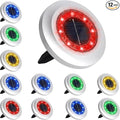 12-Pack Flat Solar Garden Lights, Waterproof LED
