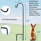 Heavy-Duty Shepherd's Hooks 10-Pack, 35" Garden