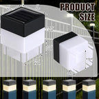 Solar Post Cap Lights 12-Pack, Waterproof LED
