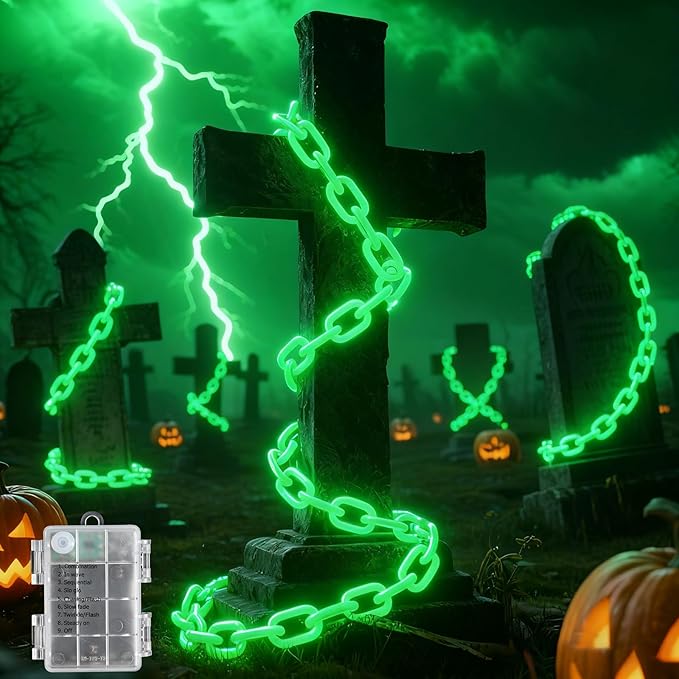 Halloween Fairy Lights, 10ft Battery Twinkle Lights