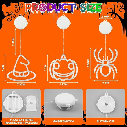 Halloween Fairy Lights 3-Pack, Battery Twinkle Lights