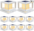 10-Pack Upgraded Solar Post Cap Lights for Patio, LED