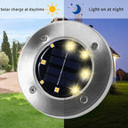 12-Pack Warm White Flat Solar Driveway Lights, Waterproof LED