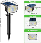 8-Pack 56 LED Solar Garden Spotlights, 3-Mode Waterproof