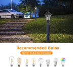 Outdoor Pole Lantern, Black Weatherproof Post Light