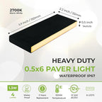 Warm White Solar Pathway Lights, Walkway LED