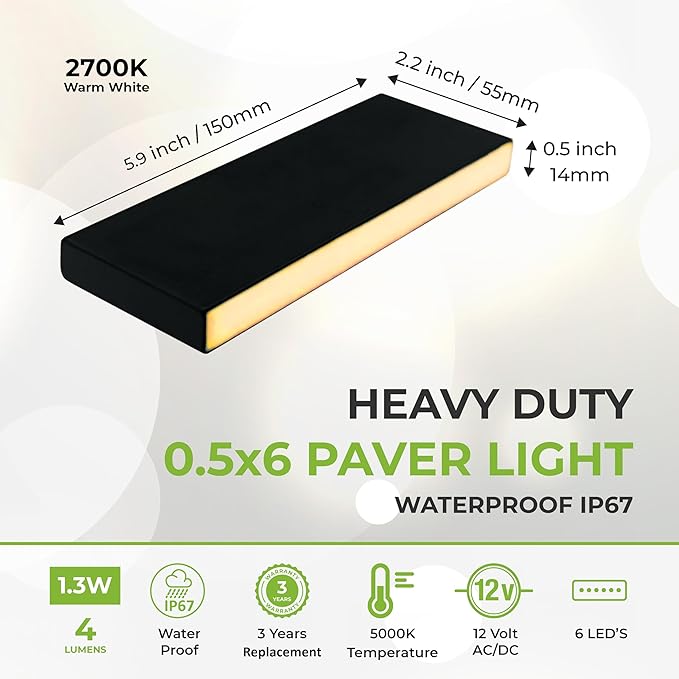 Warm White Solar Pathway Lights, Walkway LED