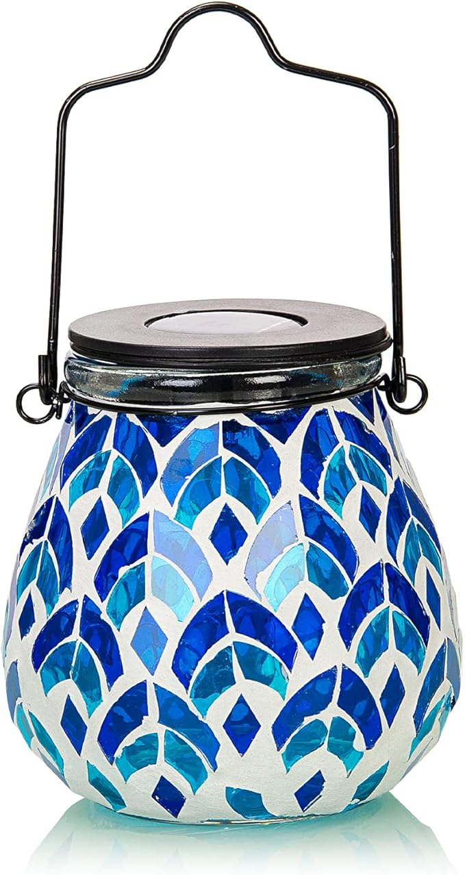 Mosaic Solar Lantern Set, Classic Porch Lighting