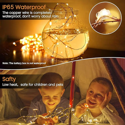 24-Pack 7ft Christmas LED String Lights, Waterproof Timer Lights