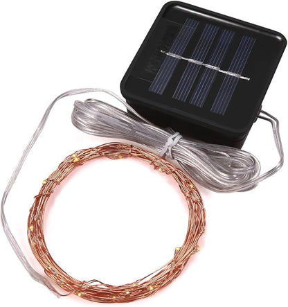 Magicnight Solar Mini Teeny Tiny Lights,Starry String Light for Garden Fairy,Tree,Railing,Arbor,Fence,16 Feet 50LEDs,2 Pack,Blue