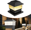 Black Yard Post Cap Lights, Solar LED