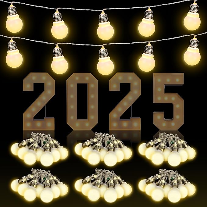 8ft Outdoor Edison String Lights, Weatherproof