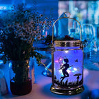 2-Pack Hanging Solar Lanterns, Waterproof LED Porch Lights