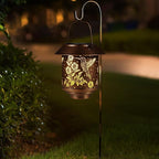 Hummingbird Solar Lantern Set, Elegant Patio Lighting
