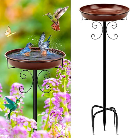 Classic Bird Bath & Feeder, Outdoor Metal