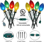 2-Pack Christmas String Lights, 7ft 9 LED Waterproof Twinkle Lights