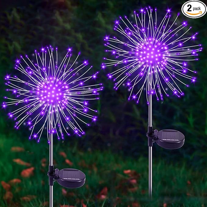 2-Pack Solar Landscape Lights for Driveway