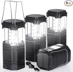 Portable Rechargeable Lantern 4-Pack, Emergency LED