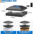 Solar Post Cap Lights 12-Pack, Waterproof LED