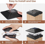 Solar Fence Post Caps 6-Pack, Deck LED