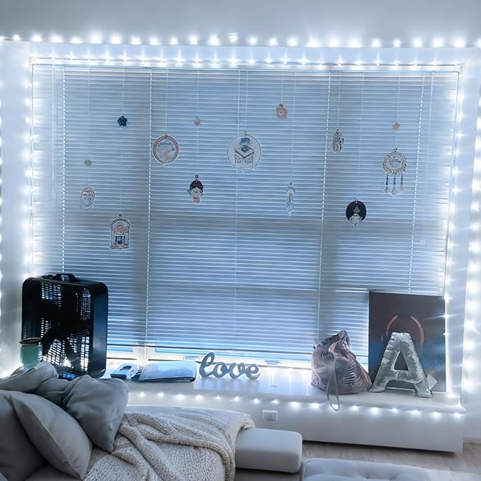 16ft White String Lights for Yard, Waterproof LED