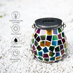 Solar Mosaic Lanterns, Porch Hanging LED Decor