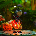 Ladybug Solar Lawn Figurine Light, Waterproof